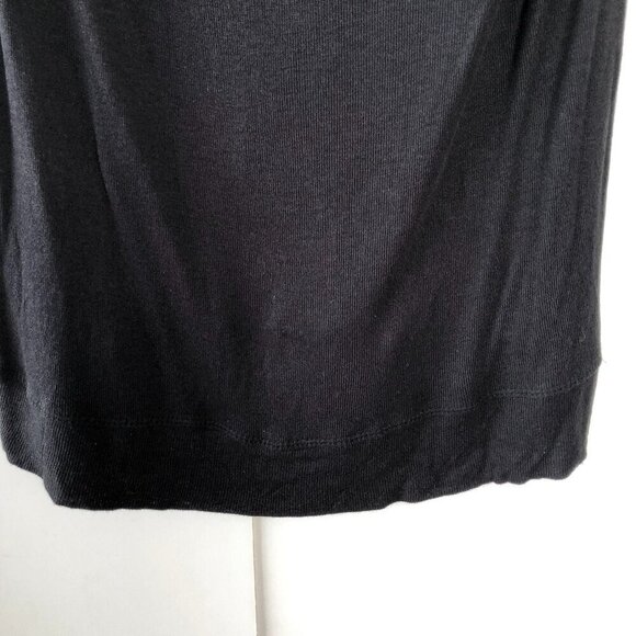 Tβ by ALEXANDER WANG Drape-Back Above Knee/Mini Rayon Sleeveless Black Dress S - Picture 10 of 13